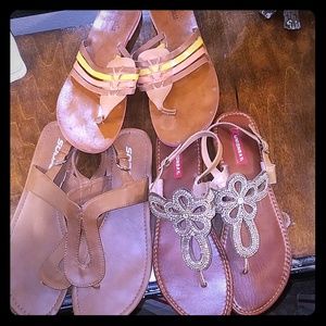 **LOT** 3 pair of sz 11 sandals in EUC for $20!